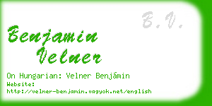 benjamin velner business card